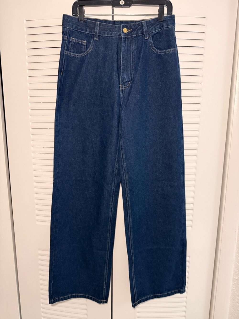 Classic Women’s Dark Blue Denim Jeans - Timeless Straight Fit